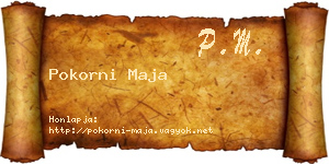 Pokorni Maja névjegykártya
